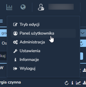 Wejście do panelu użytkownika